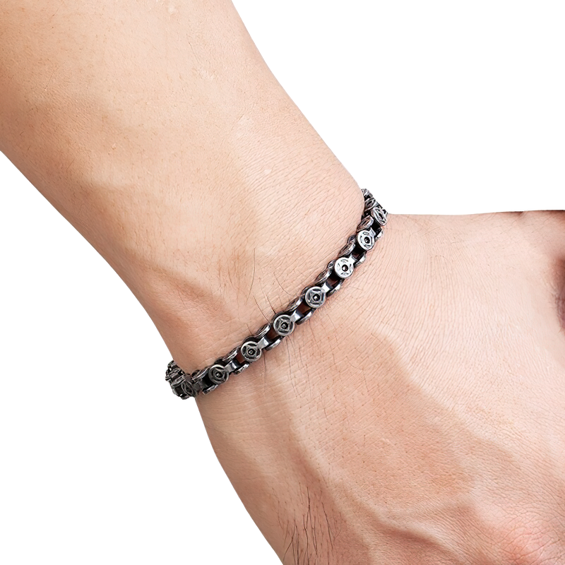Punk Style Bracelet / Stainless Steel Jewelry / Dark Gray Bracelet