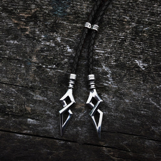 Minimalist Arrowhead Sterling Silver Bolo Tie