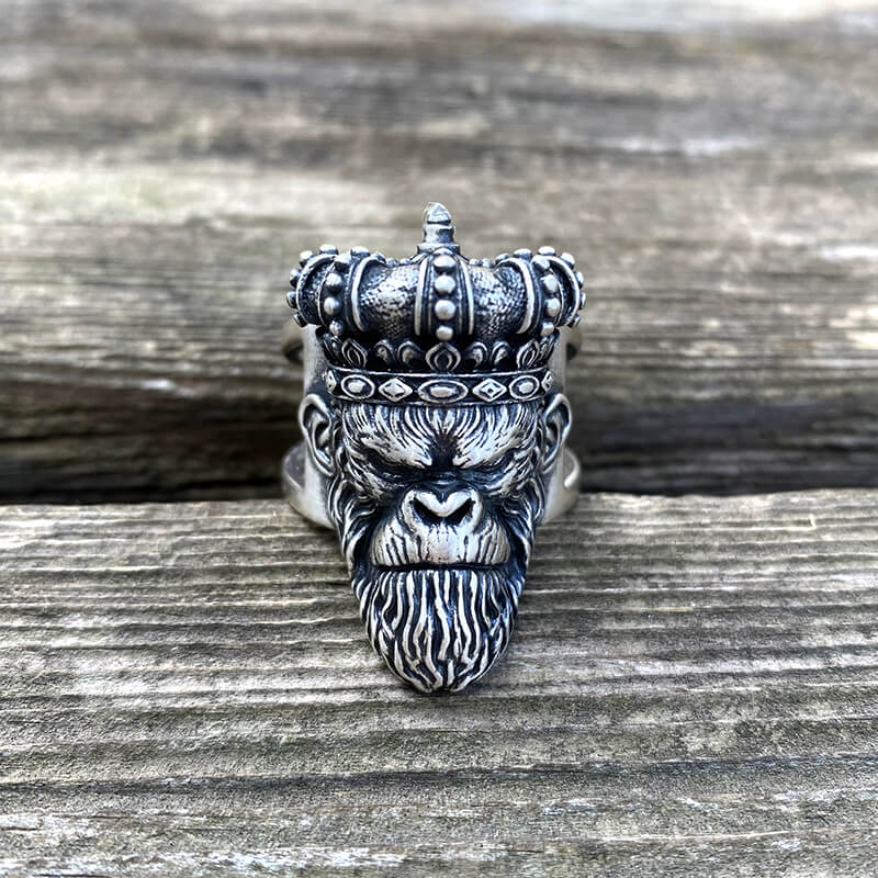 Monkey King Sterling Silver Ring
