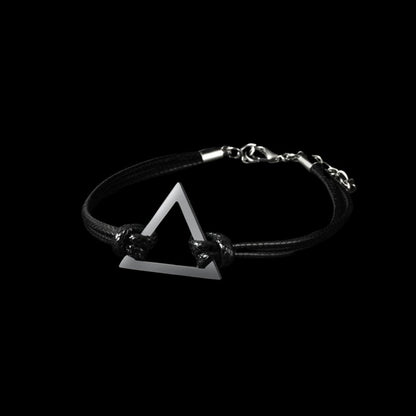 Multi Layer Leather Triangle Bracelet