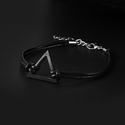 Multi Layer Leather Triangle Bracelet