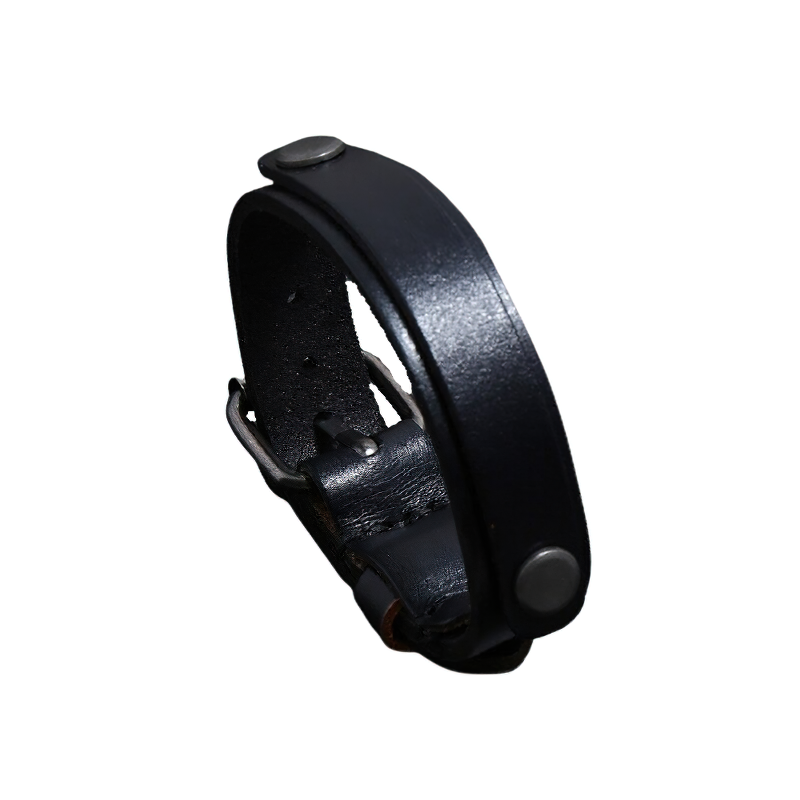 Multi-layer Wide Bracelet With Genuine Leather / Punk Style Jewelry for and