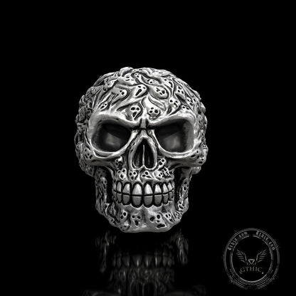Multi Ghost Sterling Silver Skull Ring