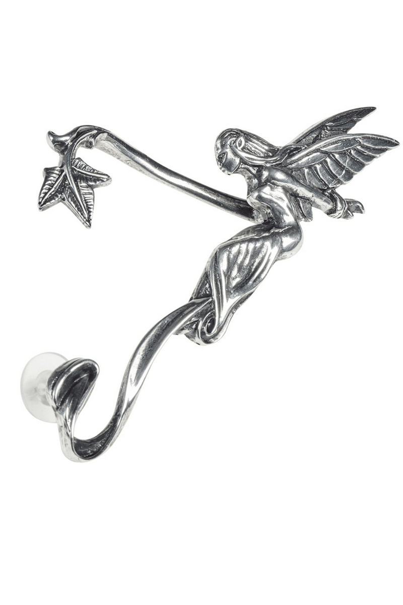Mystical Fairy Whisperer Pewter Ear Wrap for Left Ear