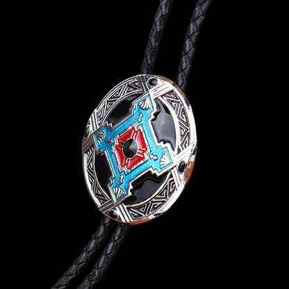 Native Indian Art Alloy Rodeo Bolo Tie