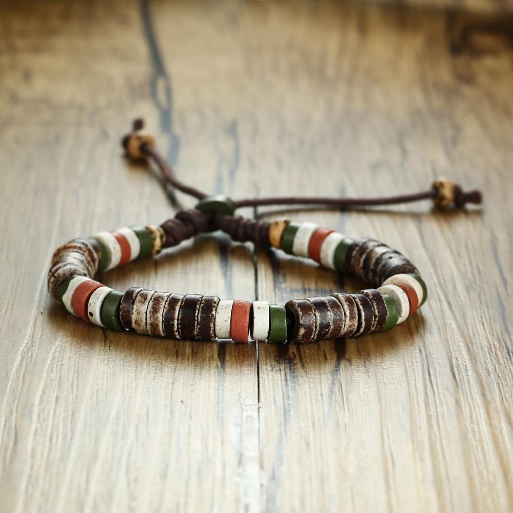 Natural Stone Beaded Bracelets for and / Adjustable Length Multi Color Beads