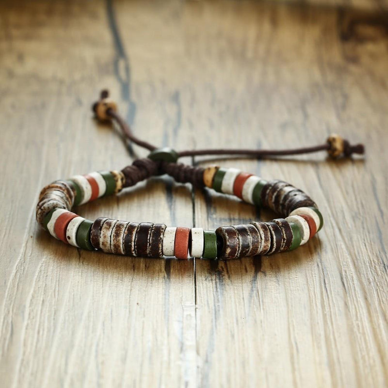 Natural Stone Beaded Bracelets for and / Adjustable Length Multi Color Beads