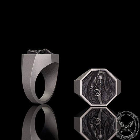 No Speak Sterling Silver Witch Ring