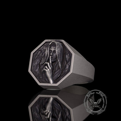 No Speak Sterling Silver Witch Ring