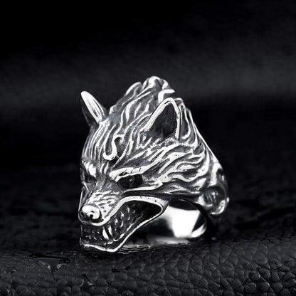 Nordic Wolf Viking Ring / Rock Style Jewelry for and