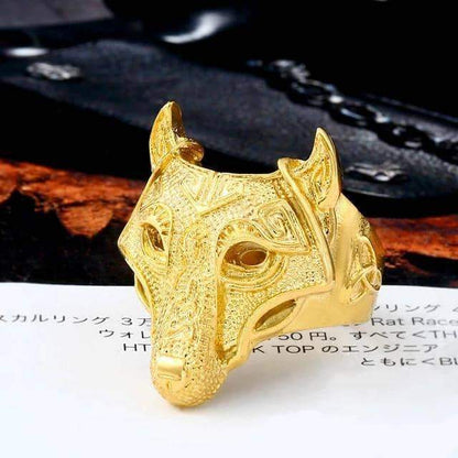 Nordic Wolf Viking Ring / Rock Style Jewelry for and