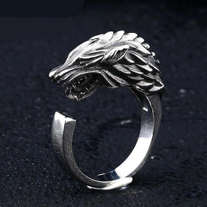 Nordic Wolf Viking Ring / Rock Style Jewelry for and
