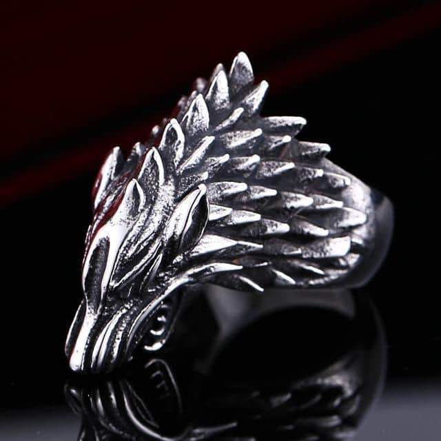 Nordic Wolf Viking Ring / Rock Style Jewelry for and