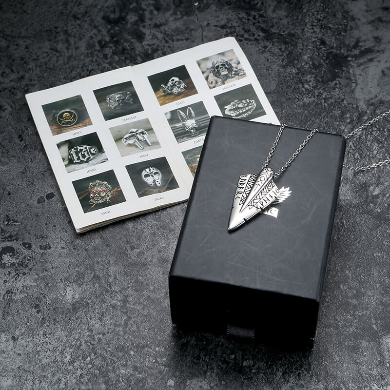 Nordic Spear of Odin Stainless Steel Viking Pendant