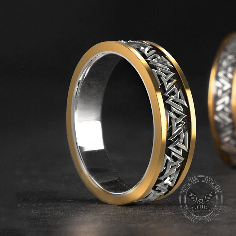 Nordic Valknut Sterling Silver Viking Ring