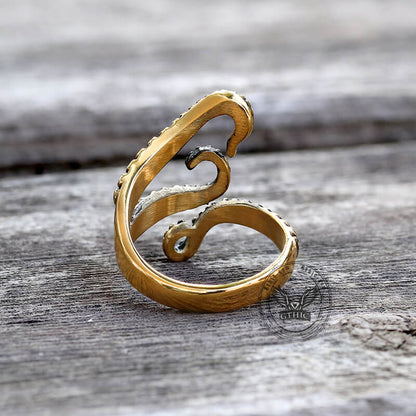 Octopus Arms Stainless Steel Ring