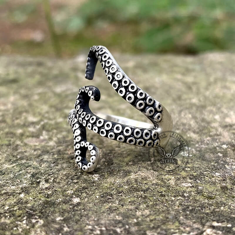 Octopus Arms Sterling Silver Ring
