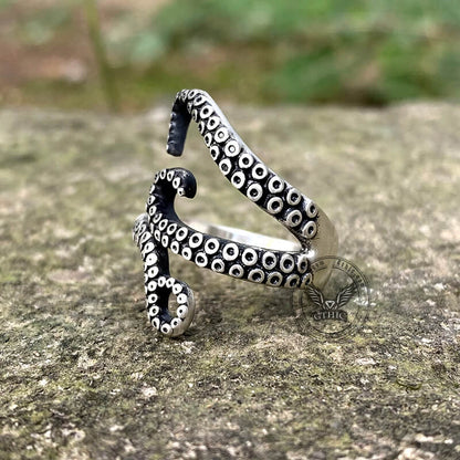 Octopus Arms Sterling Silver Ring