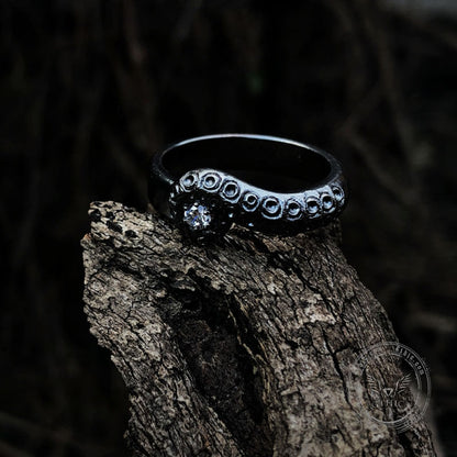 Octopus Tentacle Sterling Silver Gothic Ring
