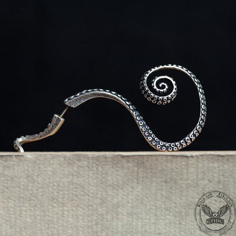 Octopus Tentacles Sterling Silver Ear Cuff Earring