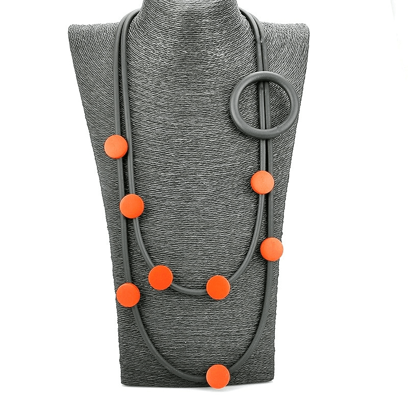 Original Design Rubber Necklaces in Gothic Style / Accessories for