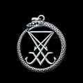 Ouroboros Sigil of Lucifer Snake Pendant