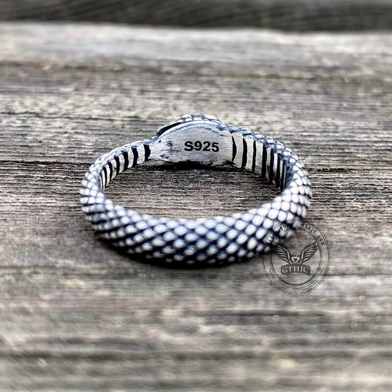 Ouroboros Snake Sterling Silver Ring