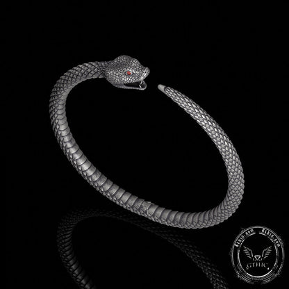 Ouroboros Symbol Sterling Silver Snake Bracelet