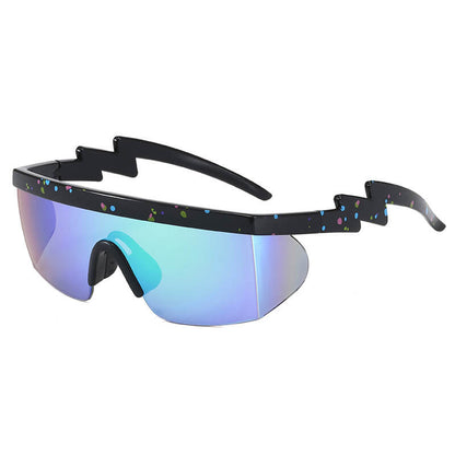 Outdoor Lightning Temple Irregular Cycling Sunglasses
