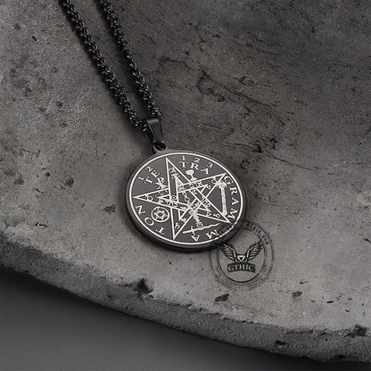 Pentagram Seal of Solomon Stainless Steel Necklace