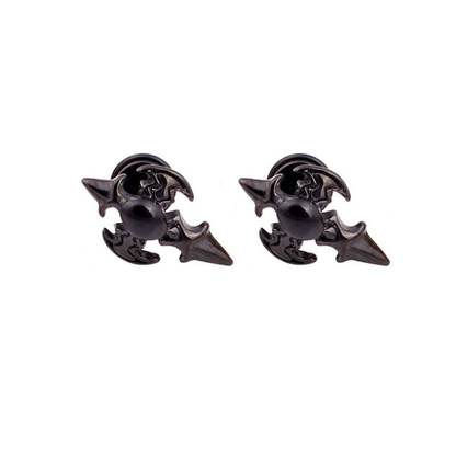 Personality Cross Design Stud Earrings / Stainless Steel Zirconia Jewelry in Alternative
