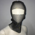 Personalized Fishnet Rhinestone Elastic Cycling Mask