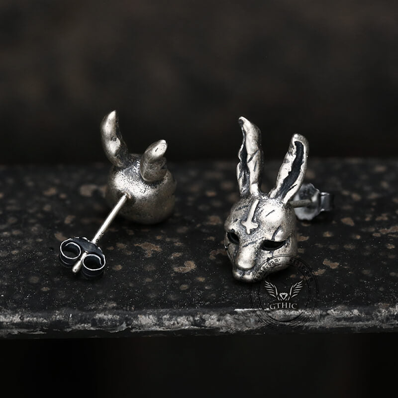 Anti Cross Hare Sterling Silver Ear Stud
