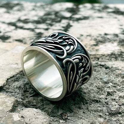 Phoenix Pattern Sterling Silver Ring