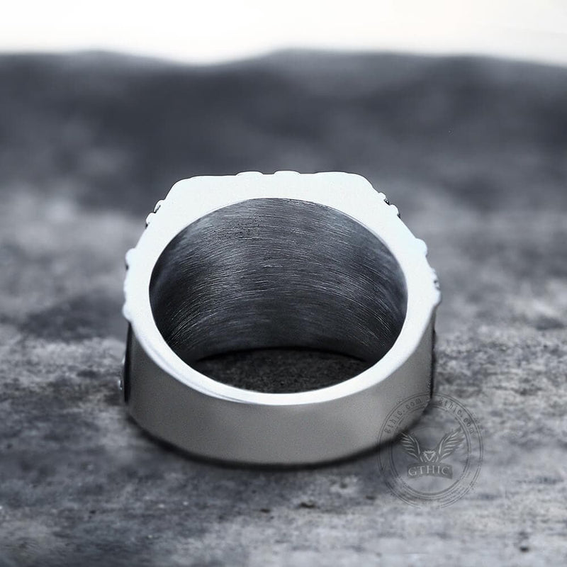 Poker Spades Stainless Steel Biker Ring