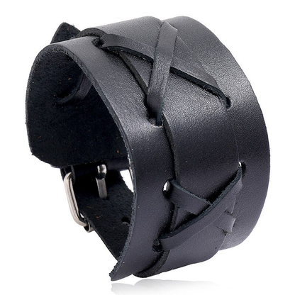 Popular Genuine Leather Bangle / Punk Rock Wide Bracelets for and