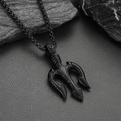 Poseidon Trident Necklace Ancient Greek Mythology Pendant