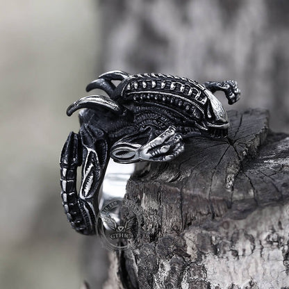 Predator Stainless Steel Skull Ring