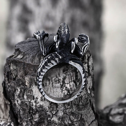 Predator Stainless Steel Skull Ring