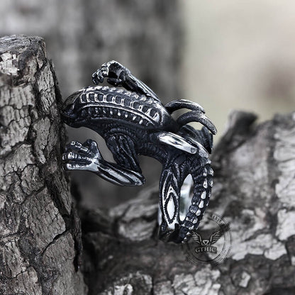 Predator Stainless Steel Skull Ring