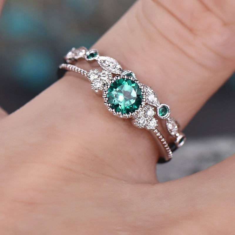 Celestial Elegance Crystal Ring Set