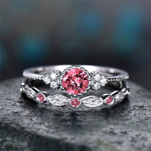Celestial Elegance Crystal Ring Set