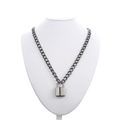 Punk Chain With Lock Necklace for and / Aesthetic Necklace With Padlock Pendant