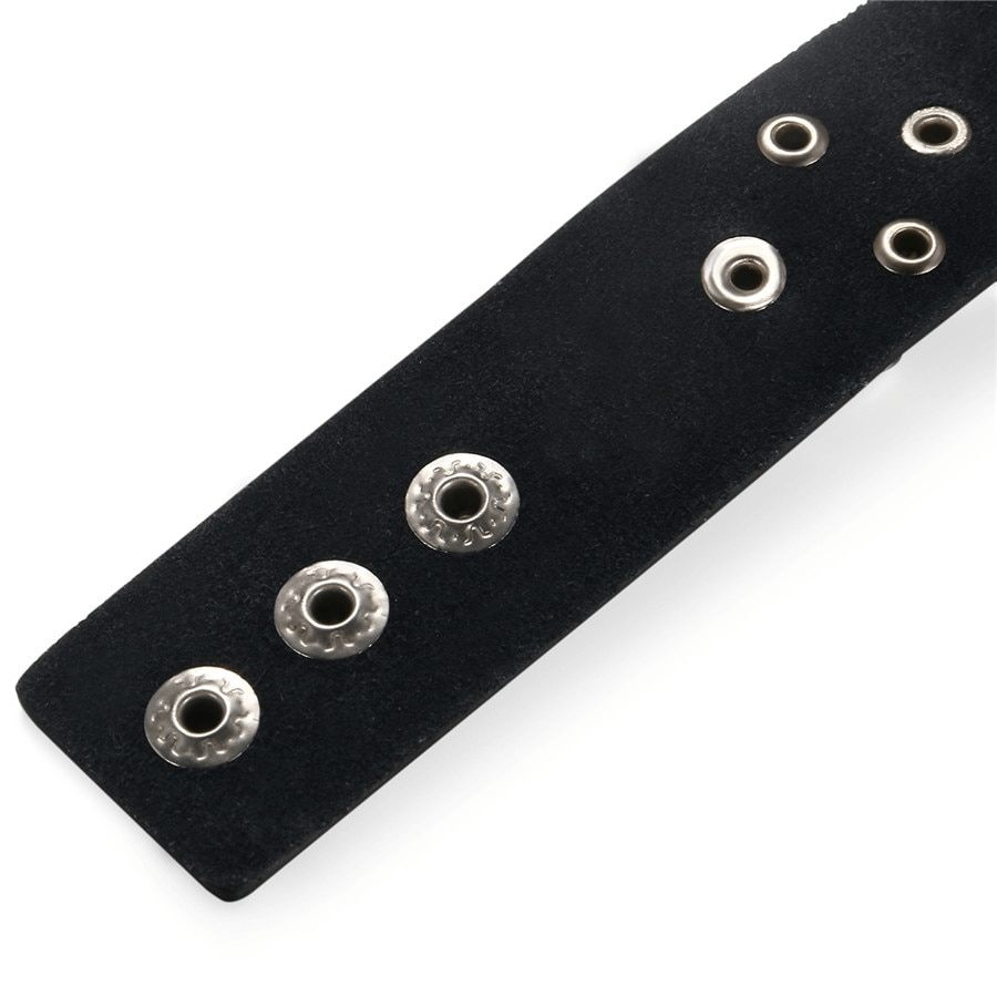 Punk Style Rivets and Spikes Bracelet With Cross / Gothic Bangles With Chain