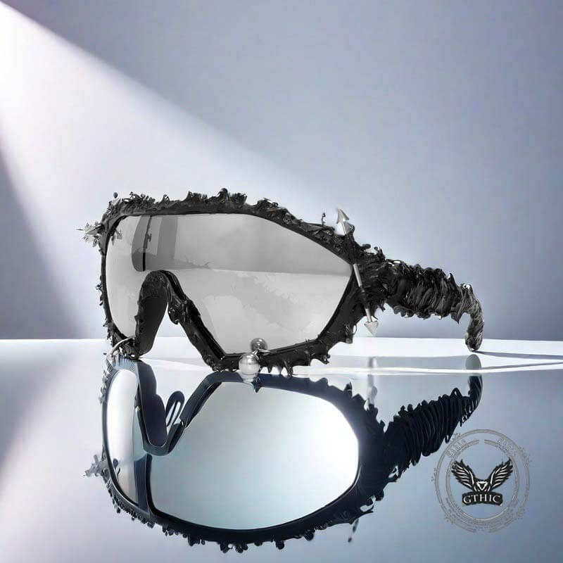 Punk Arrow Decorated Drip Glue Pc Sunglasses