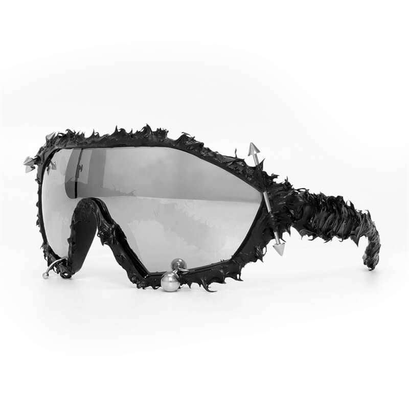 Punk Arrow Decorated Drip Glue Pc Sunglasses