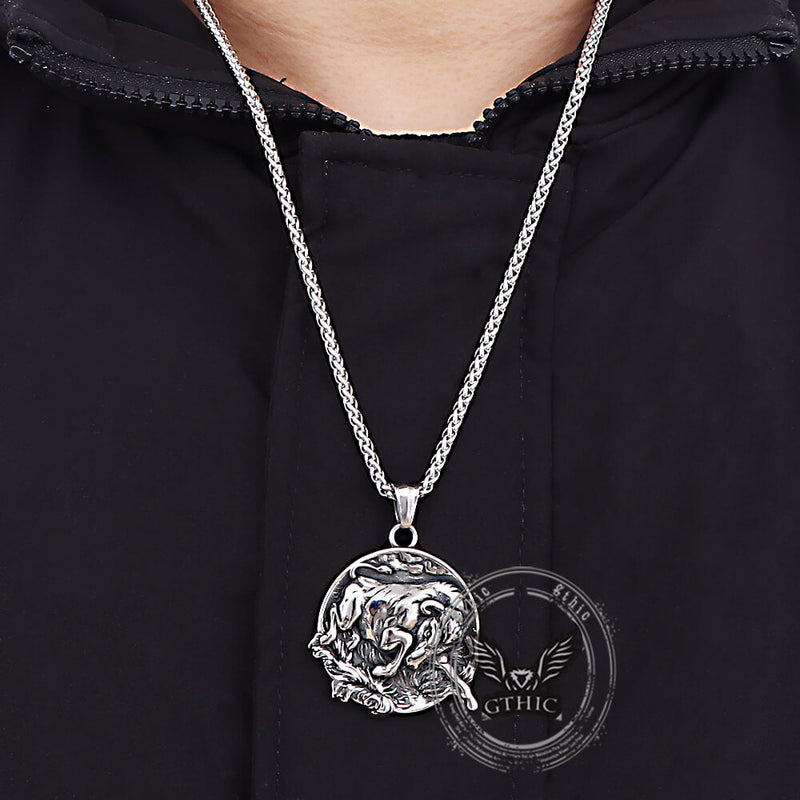 Punk Bull Charging Stainless Steel Animal Pendant