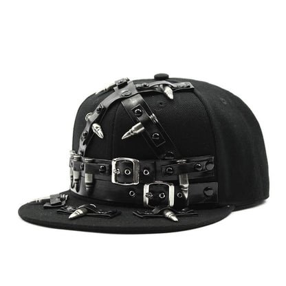 Punk Bullet Design Studded Baseball Cap