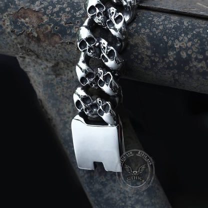 Punk Chain Stainless Steel Skull Bracelet
