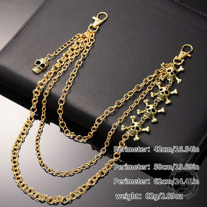 Punk Cross Skull Multilayer Alloy Pants Chain